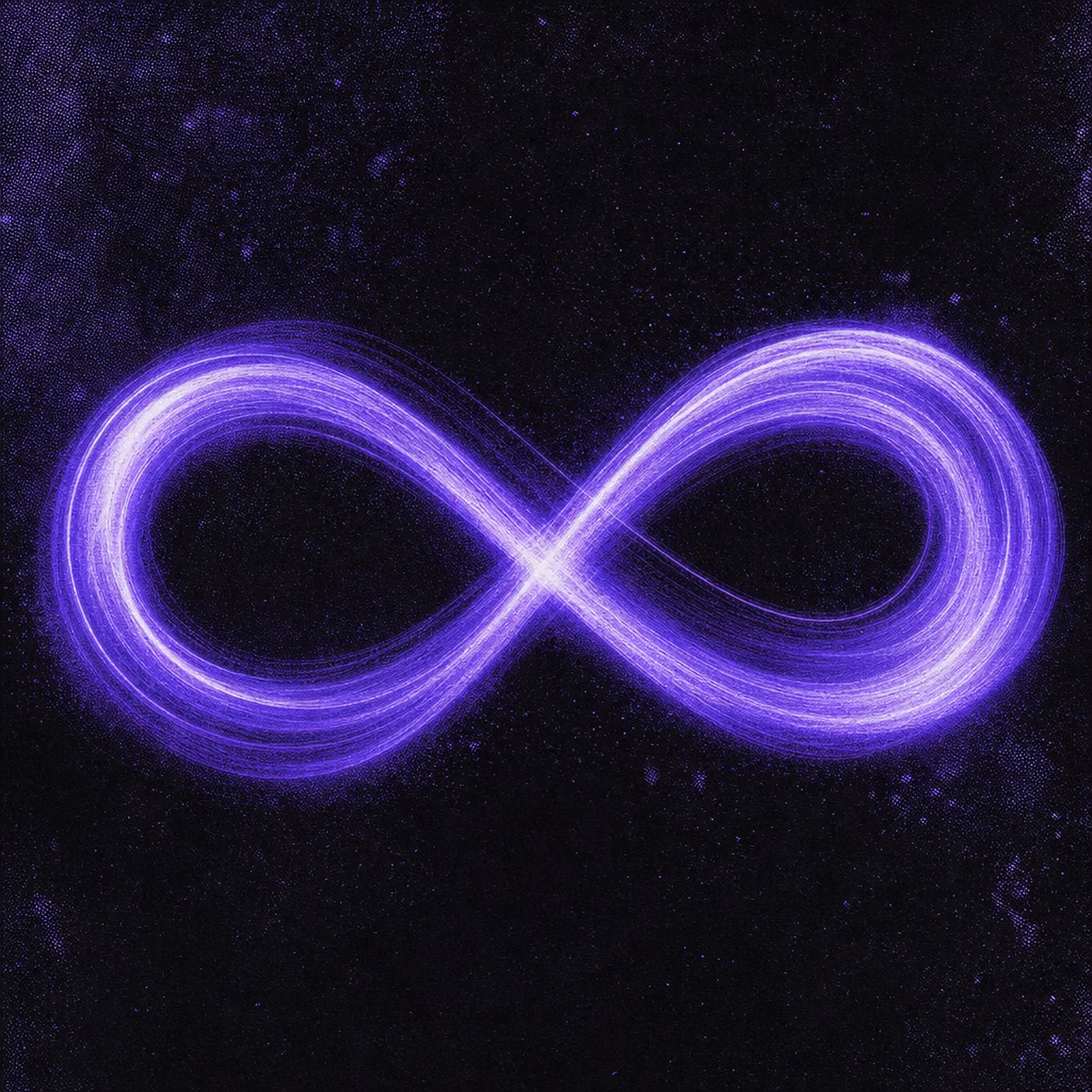 Screenprinted lemniscate — the eternity motif of the Ikuisuus label