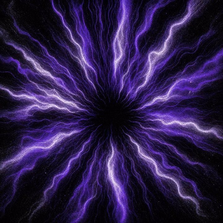 Abstract violet aurora — sleeve-art motif for Uton